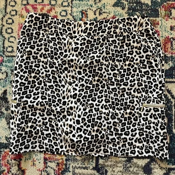 Zenergy Golf by Chicos Leopard Print Gold Skort sz 16/ XL - Picture 5 of 15